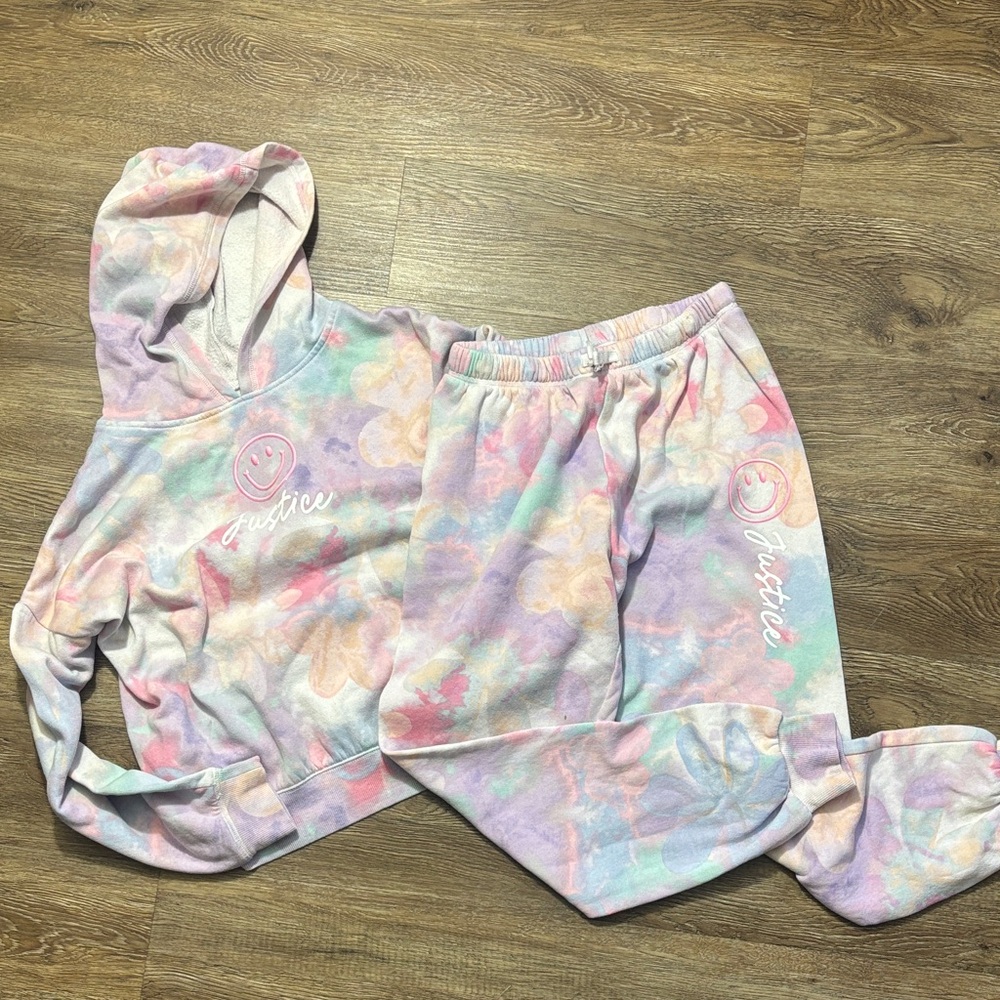 Justice Kids Colorful Tie-Dye Sweat Set